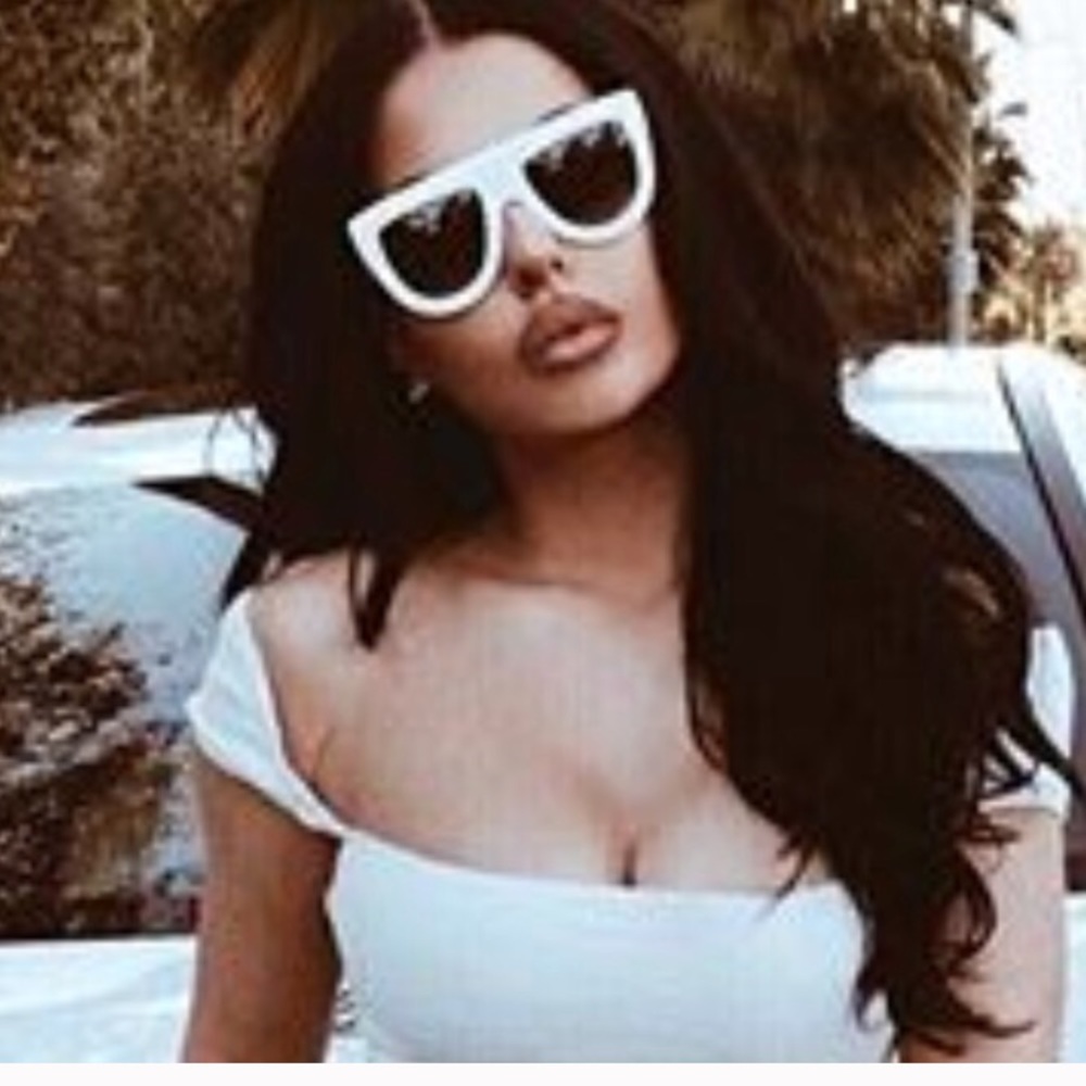 White fashion sunglasses.